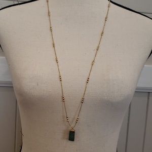 Gold chain with seafoam druzy NEW